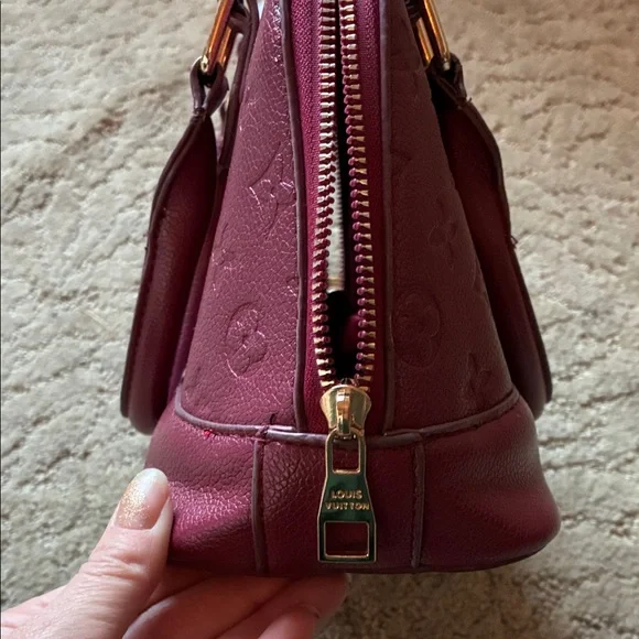 Burgundy Designer inspired Handbag - Picture 2 of 16